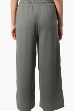 Runaway Bay Tie Waist Wide Leg Pants - Olive