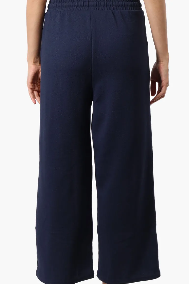 Runaway Bay Tie Waist Wide Leg Pants - Navy