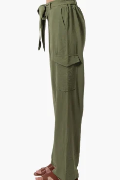 Stylexchange Vintage Belted Cargo Pants - Olive