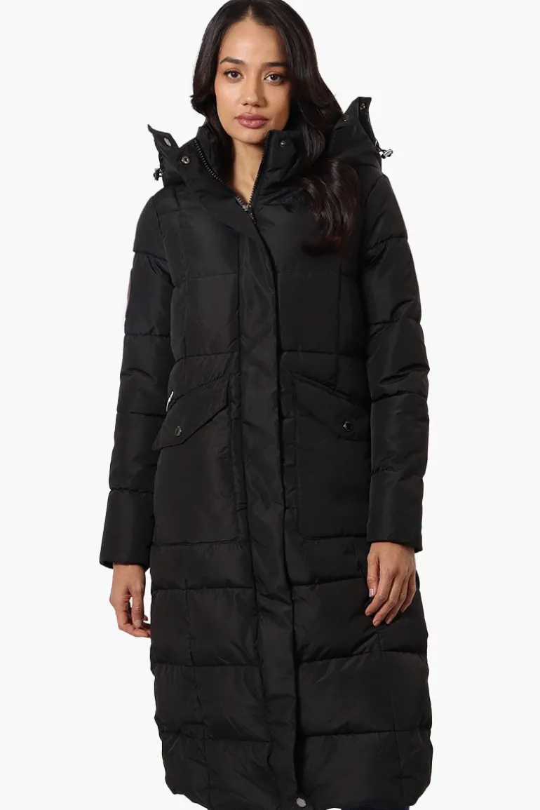 Super Triple Goose Maxi Puffer Parka Jacket - Black