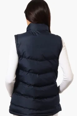 Super Triple Goose Solid Bubble Vest - Navy