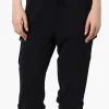 Urbanology Tie Waist Cargo Pocket Pants - Black