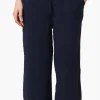 Urbanology Tie Waist Culotte Pants - Navy